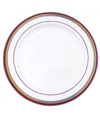 Plato N10 Filo Dorado/Rojo x10