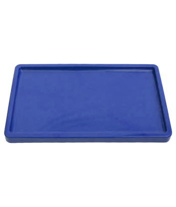 Charol Rectangular Azul 30x18 cms
