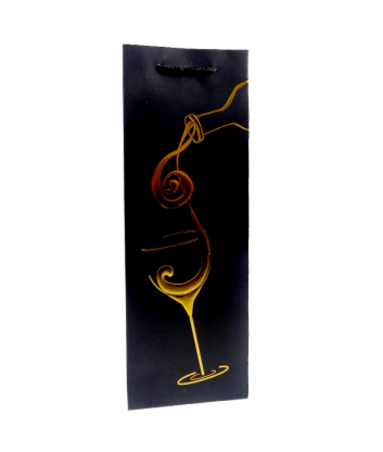 Funda Botella Negra/Dorado