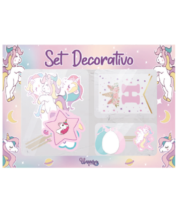 Set Decorativo Unicornio