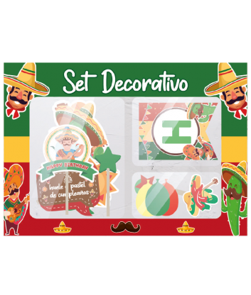 Set Decorativo Mexicano