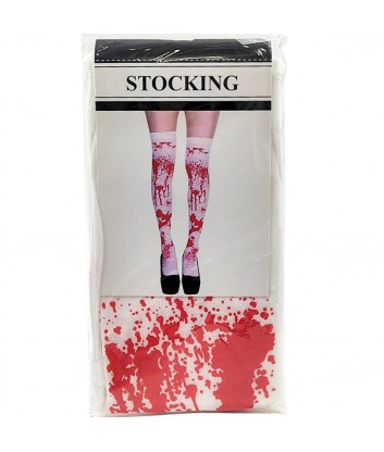 MEDIAS BLANCAS MANCHAS SANGRE HALLOWEN XU