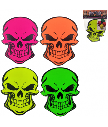 APLIQUE CALAVERA NEON HALLOW V/C X8PCS XU