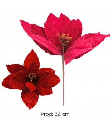 FLOR NAV. HOJA TERCIOPELO ROJA XU