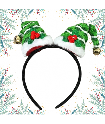 DIADEMA GORRO NAVIDEÑO CASCABEL X12PZS X480B