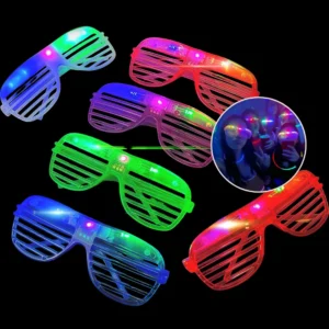 12 GAFA OVAL C/LUZ PLAST COLORES SURTIDAS