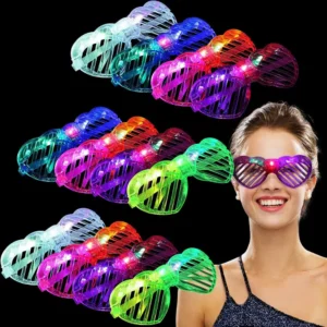 12 GAFAS CORAZON LED V/COL SURTIDAS