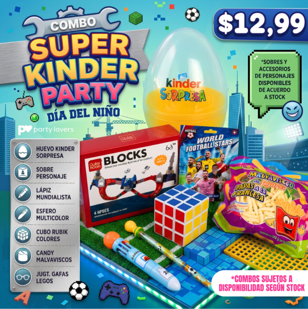 COMBO SÚPER KINDER PARTY NIÑOS