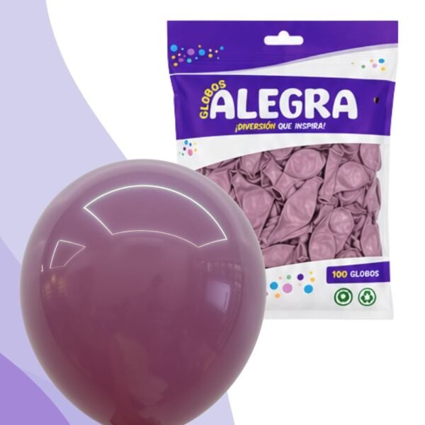 PAQ. DE GLOBOS R12 LAVANDA x100 UNIDADES