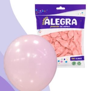 PAQ. DE GLOBOS R12 ROSA PASTEL x100 UNIDADES