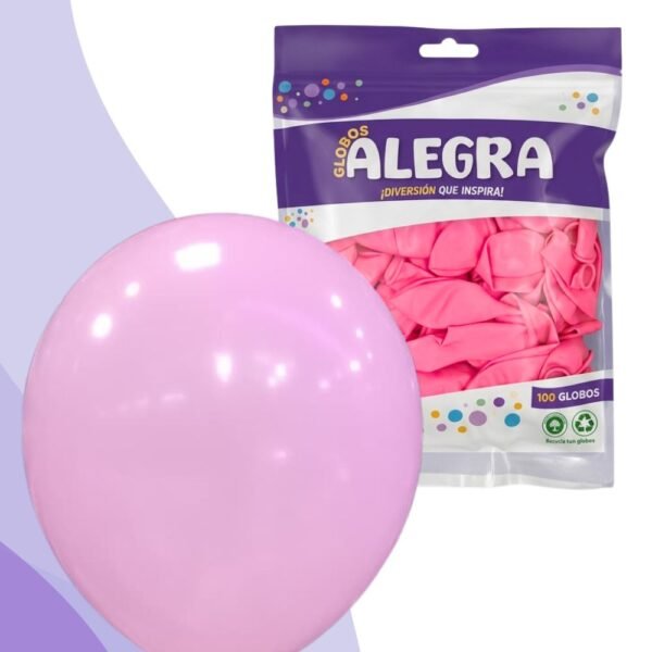 PAQ. DE GLOBOS R12 ROSADO ESTÁNDAR x100 UNIDADES