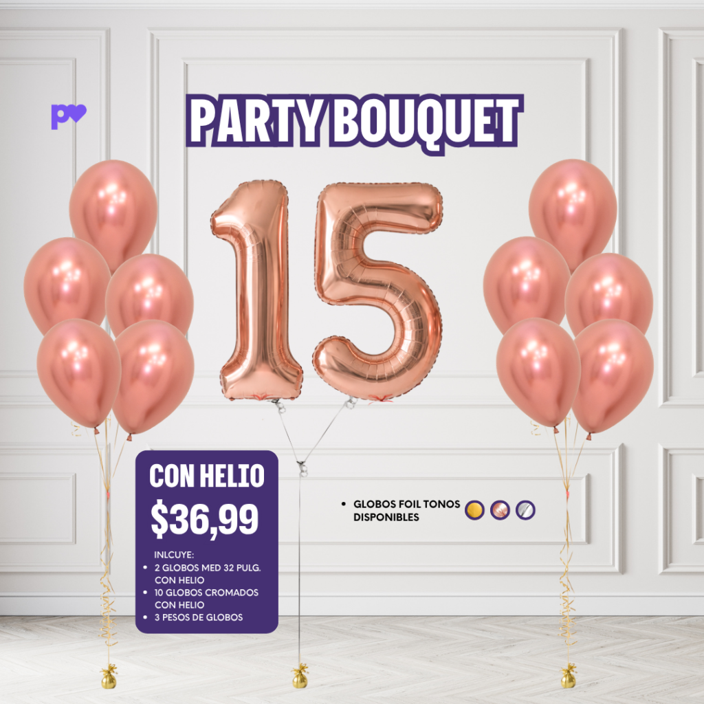 PARTY BOUQUET CON HELIO CON HELIO