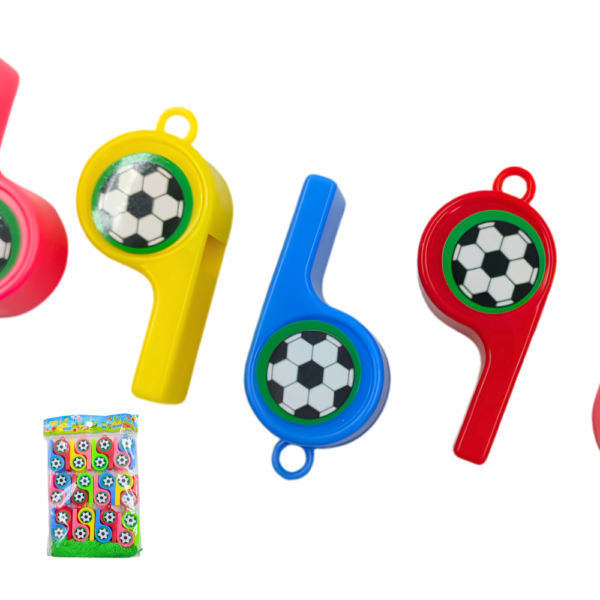 SILBATO FÚTBOL X24 PCS VARIOS COLORES