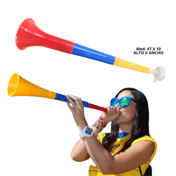 CORNETA PLASTI. PEQ. TRICOLOR VUVUZELAS
