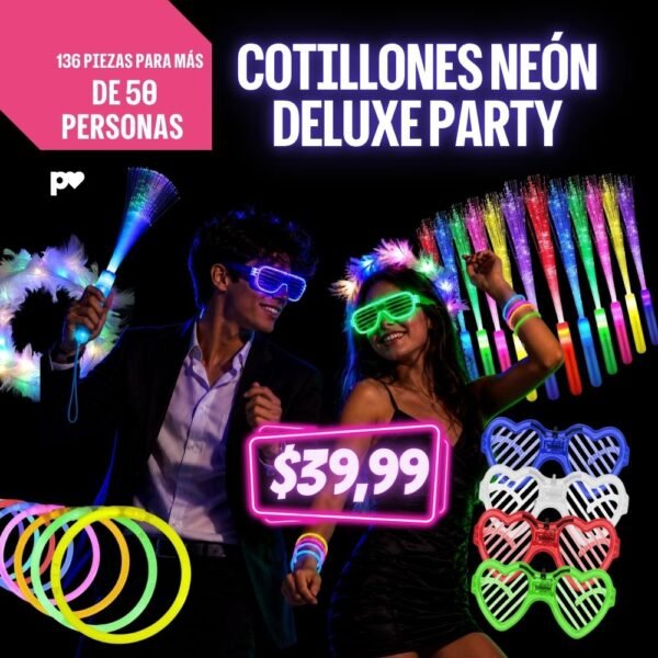 COTILLONES NEÓN: LUMINOSO PARTY