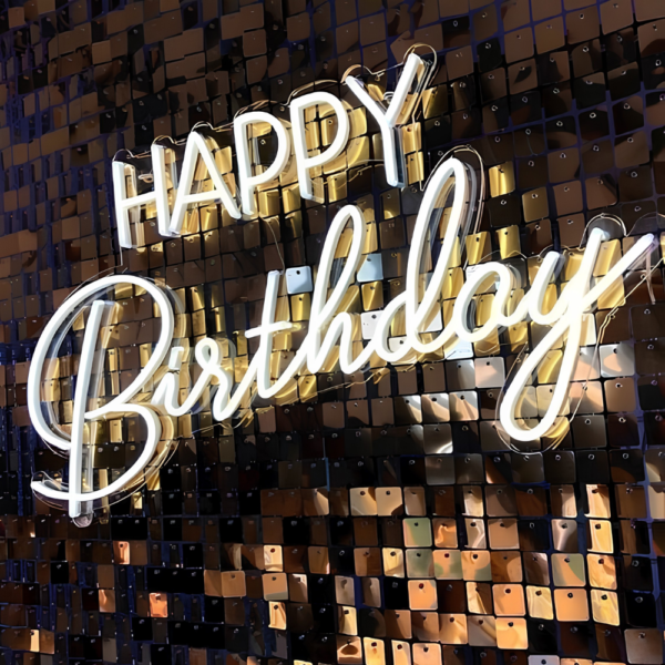 LETRERO LED HAPPY BIRTHDAY