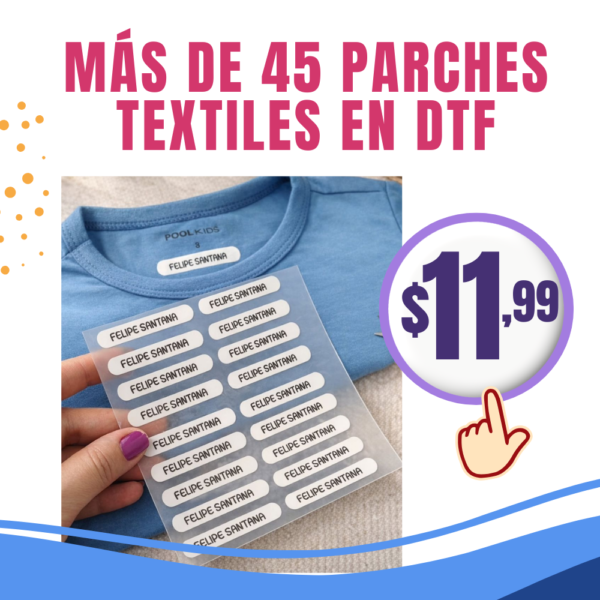PARCHE TEXTIL DTF PARA EL REGRESO A CLASES