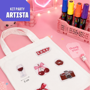 KIT PARTY ARSTISTA: BAR DE STICKERS DTF CON TOTE BAG