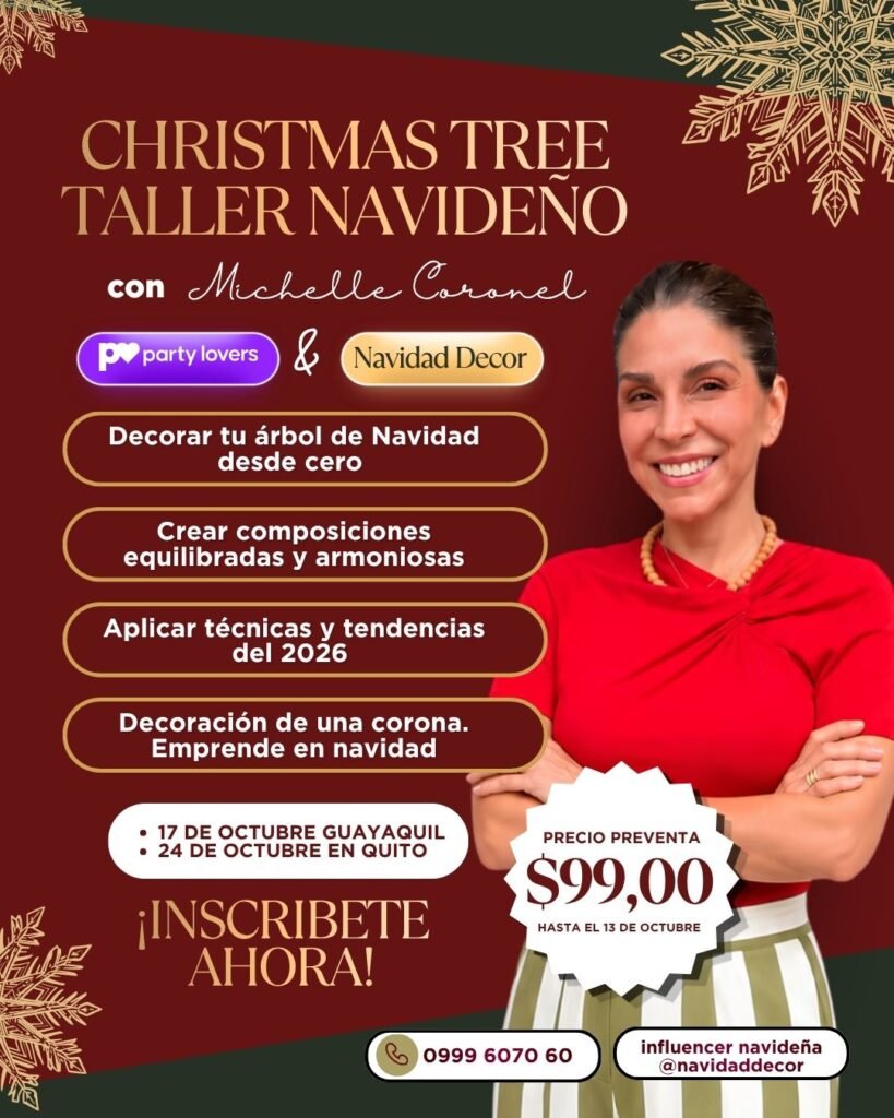 TALLER NAVIDEÑO QUITO Y GUAYAQUIL