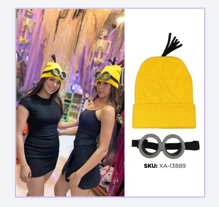GORRO MINION C/GAFAS XU X100B