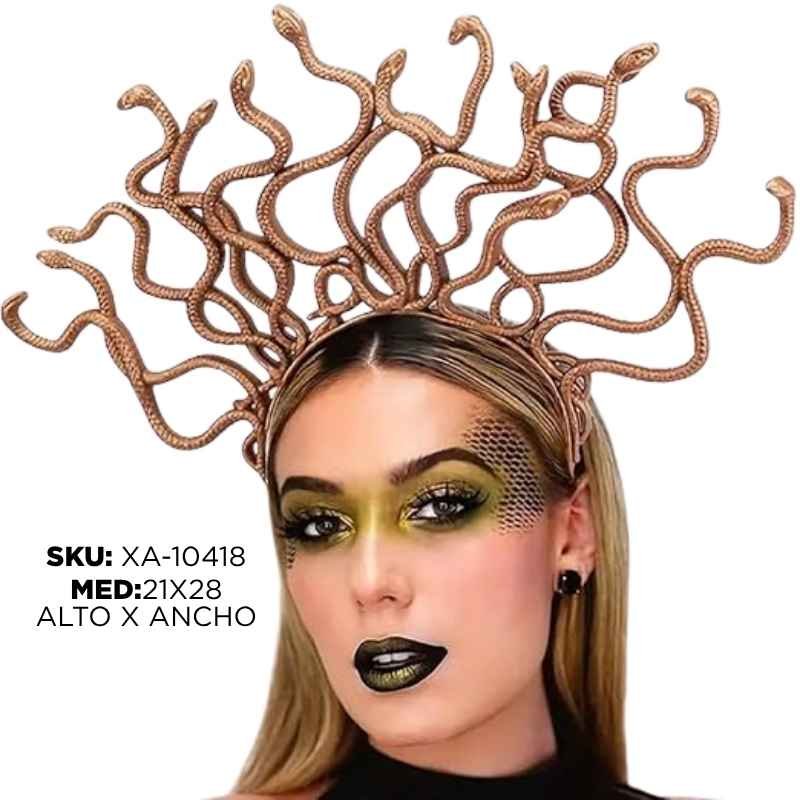 DIADEMA MEDUSA DORADA XU X300B