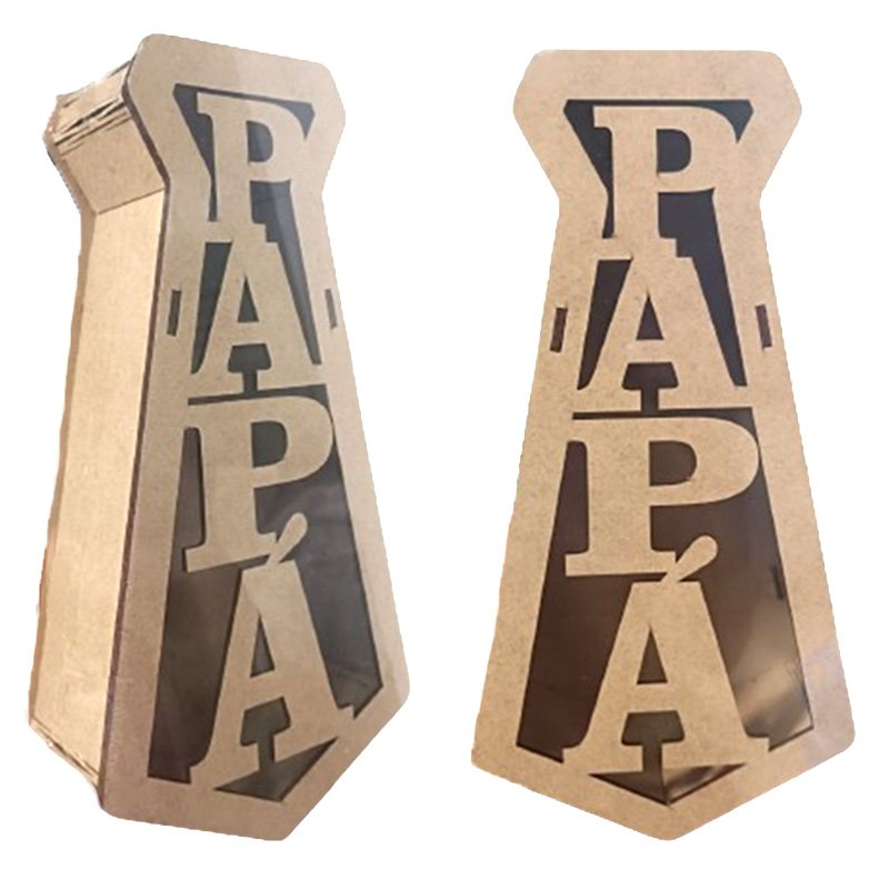 CAJA NATURAL MDF CORBATA PAPA