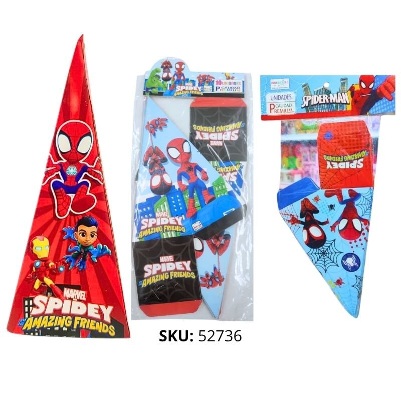 CAJA TRIANG. SPIDEY X10 PCS