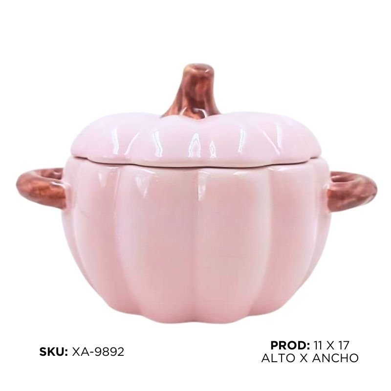 CAZUELA CERAM. CALAB. ROSA PEQ. XU X48B