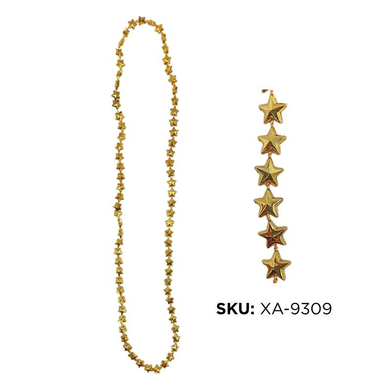 COLLAR PLAST.ESTRELLITA DORADO X12PZS X120B
