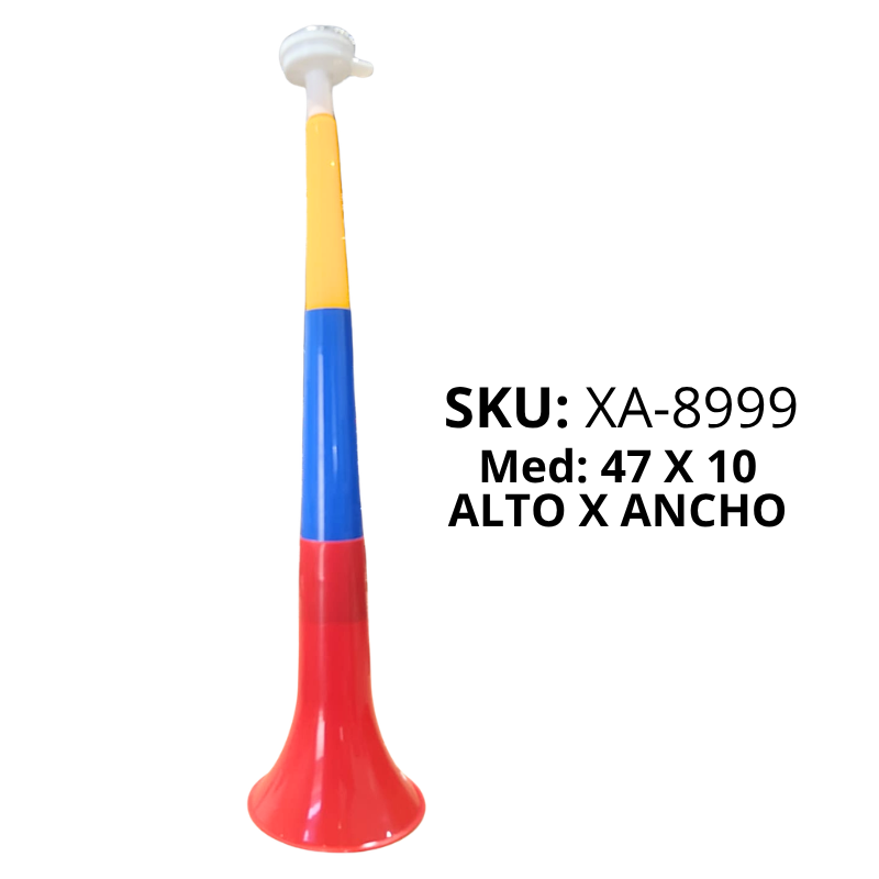 CORNETA PLAST PQ. TRICOLOR X500B