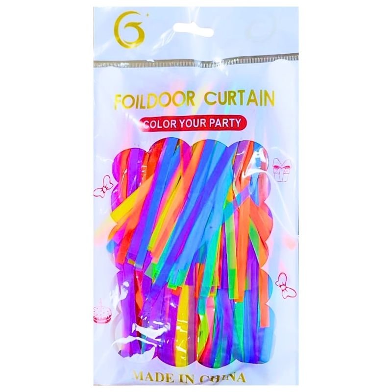 CORTINA TINSEL MULTICOLOR NEON