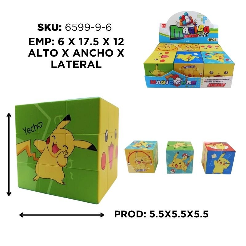 CUBO PUZZLE PIKACHU CX6 BX360