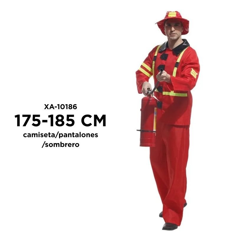 DISFRAZ BOMBERO 3PCS T-M BX50
