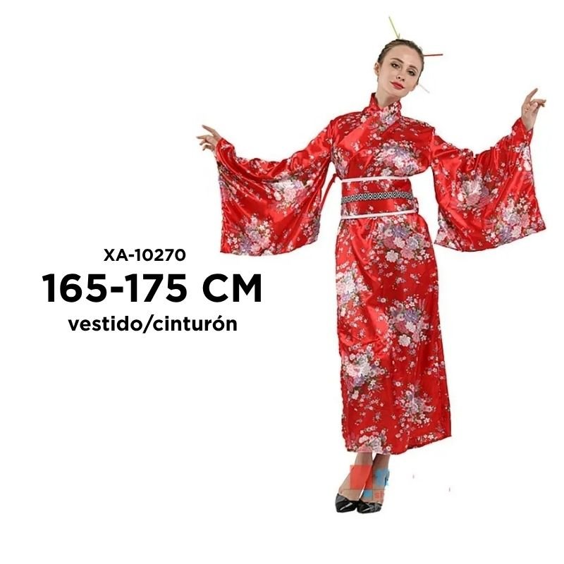 DISFRAZ KIMONO JAPONES ROJO T-M BX50