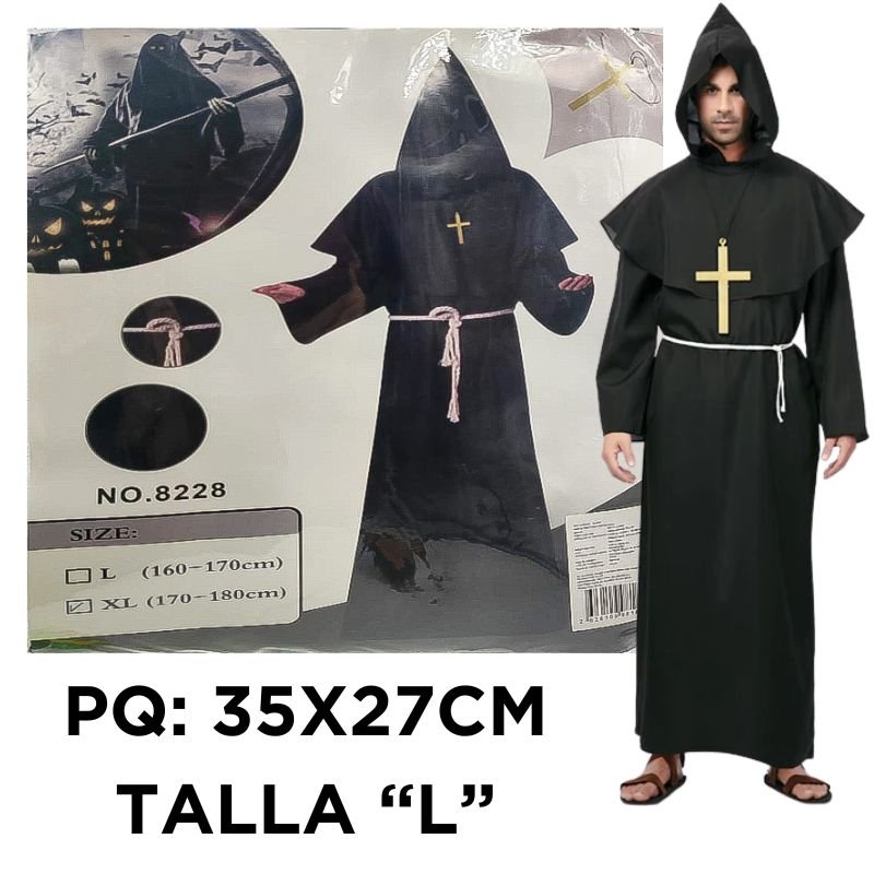 DISFRAZ MONJE C/ NEGRO TA. (L) XU X60B