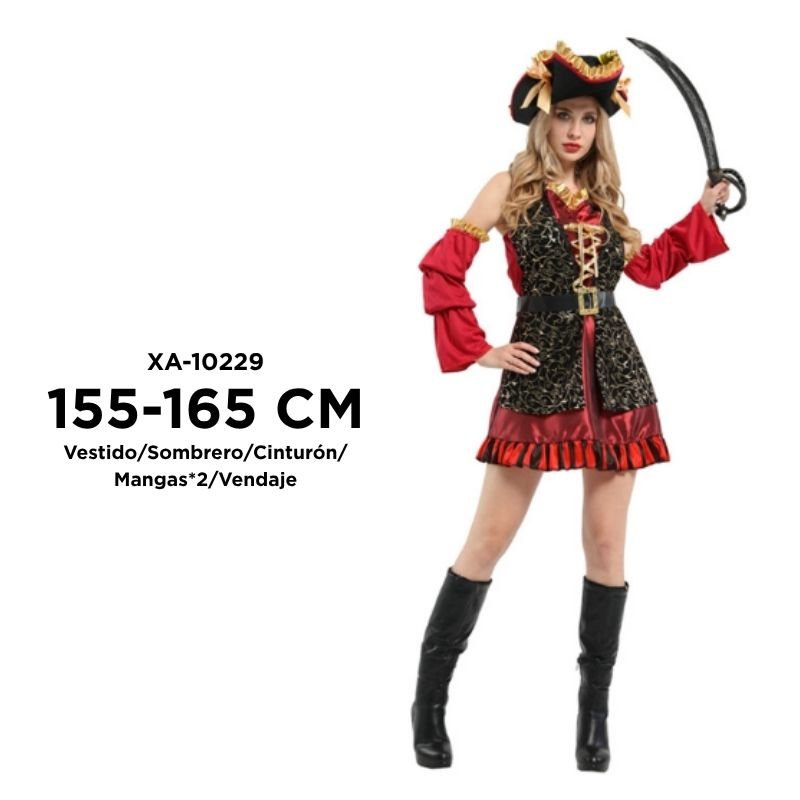 DISFRAZ PIRATA MUJER T-S BX30