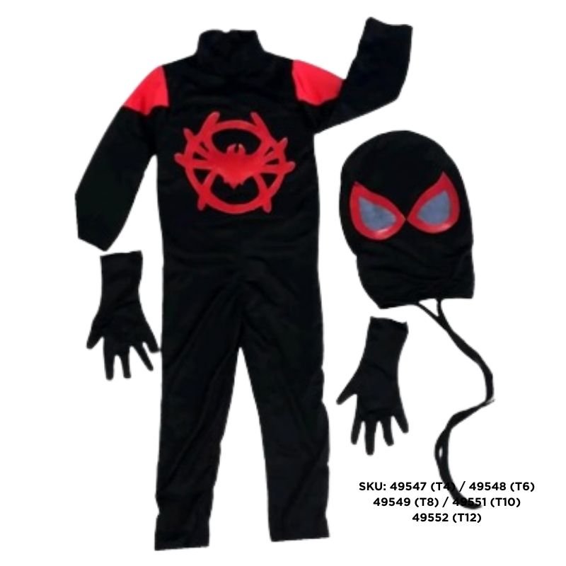 DISFRAZ SPIDERMAN MILES MORALES T4