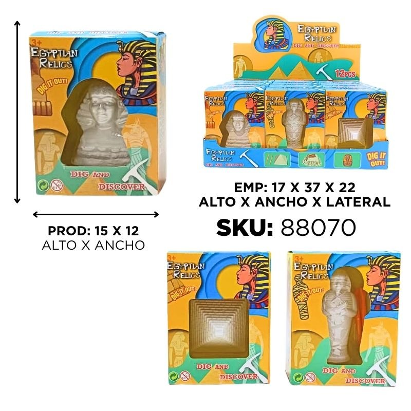 FOSIL FIGURAS EGIPCIAS CX12