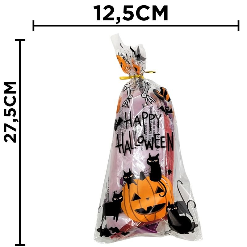 FUNDA PLAST HALLOWEEN C/AMARRA X100 X100B