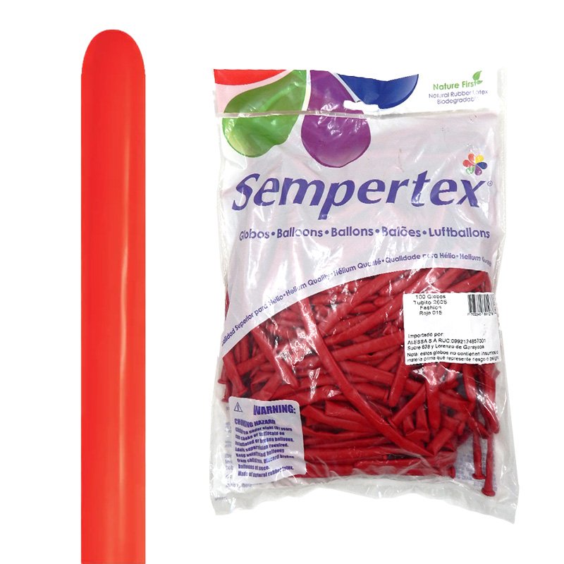GLOBO 260 ROJO FASH SEMPERTEX