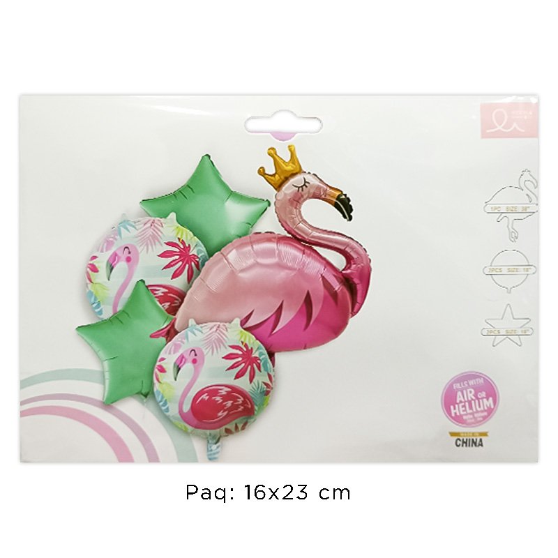 GLOBO FLAMINGO X5PCS X200B/ 10 PQTE