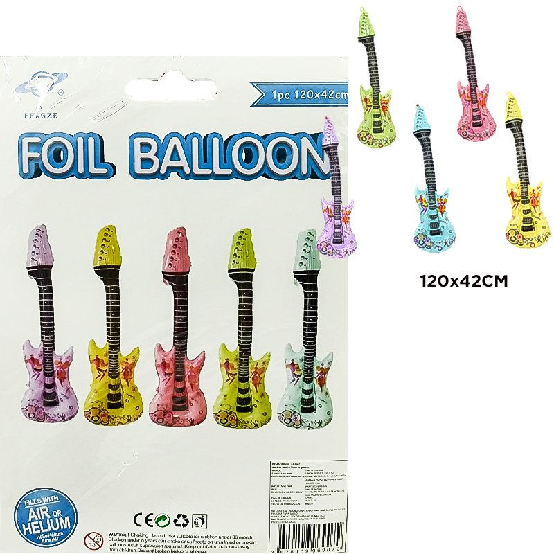 GLOBO GUITARRA 120X42CM 5COL X500B