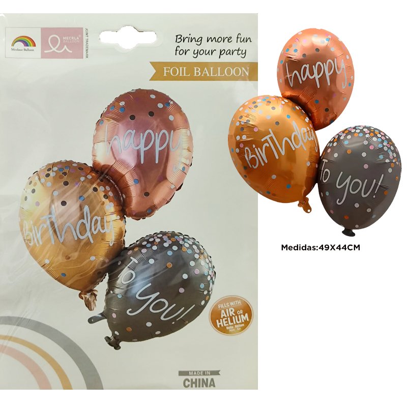 GLOBO H/BIRTHDAY TO YOU 3PCS X300B PQ/10