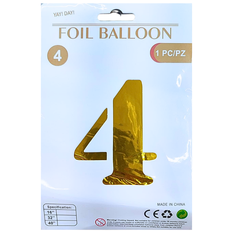 GLOBO JUMBO #4 DORADO