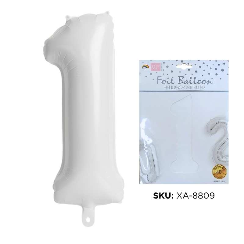 GLOBO JUMBO NUM 1 BLANCO XU/400B