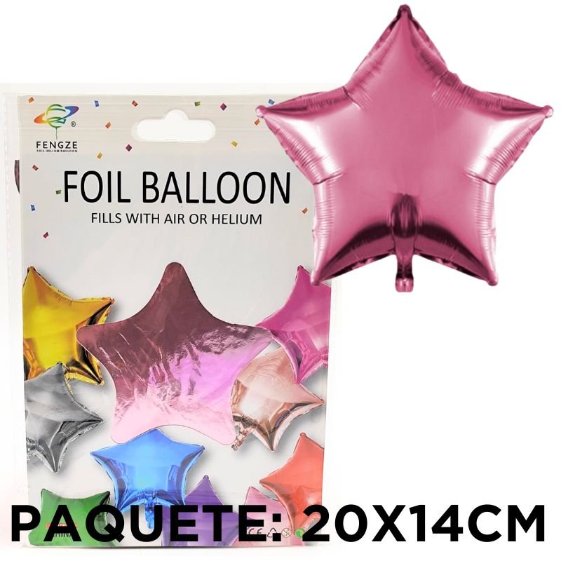 GLOBO MET. ESTRELLA ROSA 18PLG XU X600B