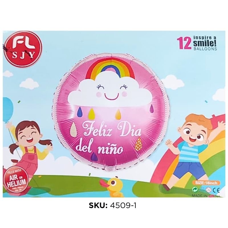 GLOBO MET. P/NIÑA DIA DEL NIÑO 18PLG