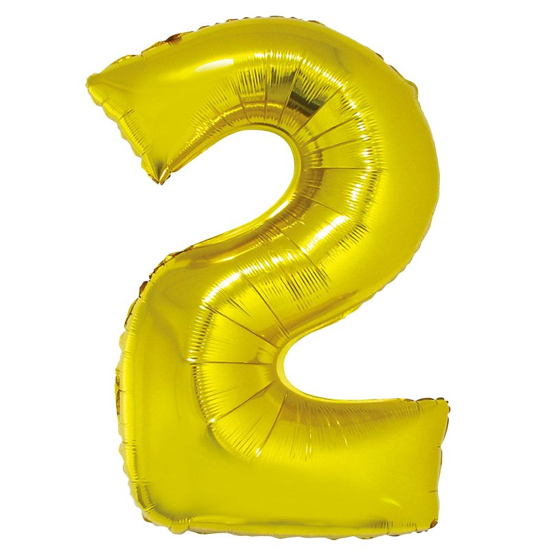 GLOBO NUM MED 2 DORADO X1000B