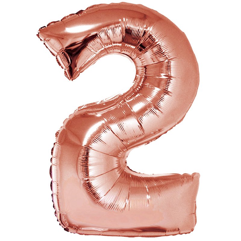 GLOBO NUM MED 2 ROSE GOLD X1000B