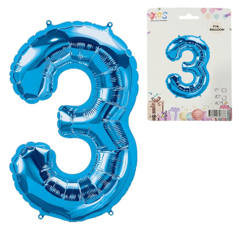 GLOBO NUM MED 3 AZUL